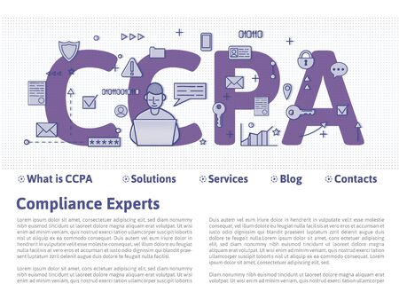 CCPA, California Consumer Privacy Act. Protection of consumer personal data.のイラスト素材
