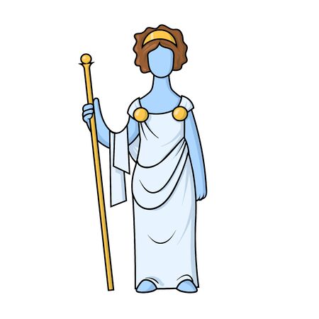Hera, ancient Greek goddess of Marriage, Mothers and Families.のイラスト素材