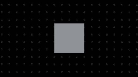 Minimal black 3d cubes geometric  with gray square in the middle.