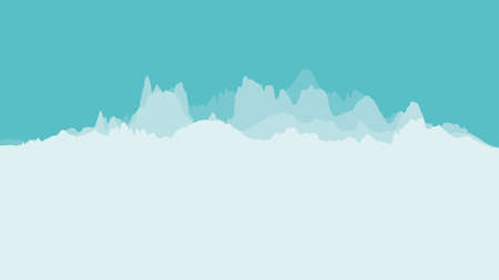 Graphical representation of data. Electric impulse, soundwave or financial chat. Flat vector design template with copyspace.のイラスト素材