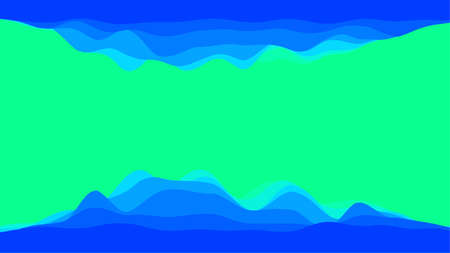 Graphical representation of data. Electric impulse, soundwave or financial chat. Flat vector design template with copyspace.のイラスト素材
