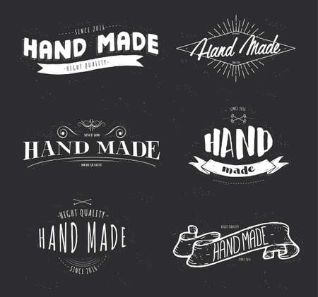 Handmade label lettering set.のイラスト素材