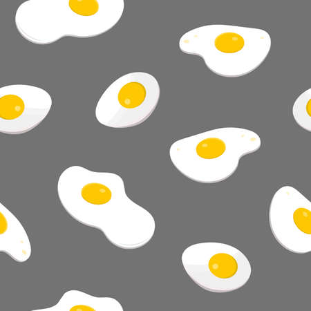 Colorful fried eggs pattern illustration.のイラスト素材