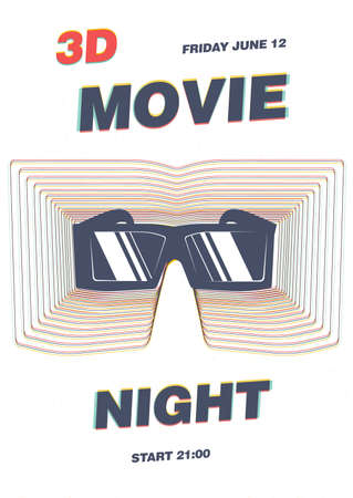 Poster, flyer or placard template for motion picture premiere, movie night, film festival or cinema...