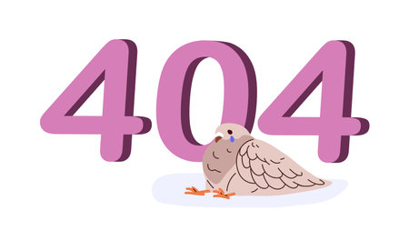 404 error message, web page design for not found website. Connection failure problem, site...