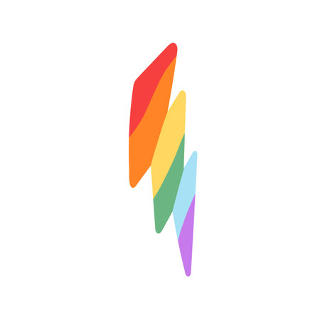 LGBT rainbow symbol. Abstract pride month sign, LGBTQ sticker. Homosexual love, queer support and...