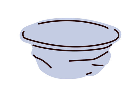 Plastic waste, soup container. Used disposable bowl, cup, discarded compressed squeezed crumpled food package. Takeout food packing, trash. Flat vector illustration isolated on white backgroundのイラスト素材