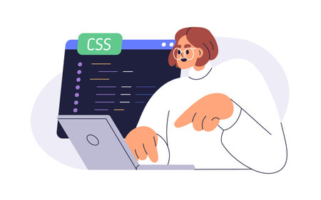 Coder at work. Web developer, software engineer programming, developing website. Backend...