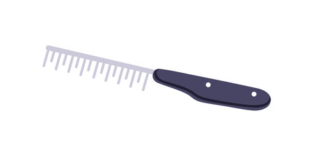 Grooming tool. Detangling comb, pet brush. Hair and fur care accessory for dogs and cats. Feline and...