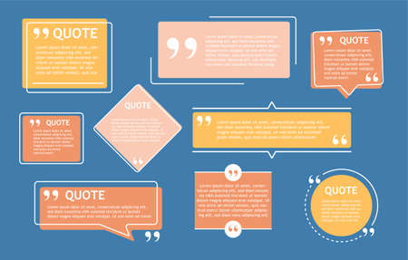 Quote box and speech bubble templates setのイラスト素材