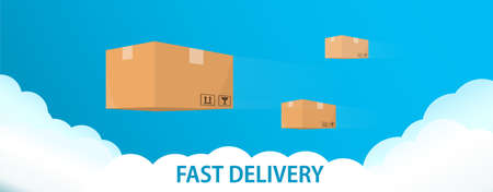 Ultra fast delivery of goods.のイラスト素材