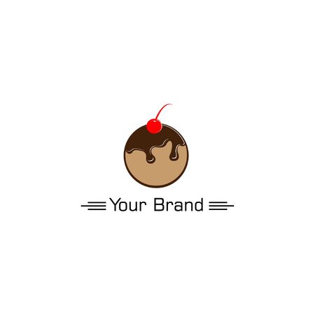logo donuts mascot Bakery rounded cake food bread round for brand your food companyのイラスト素材