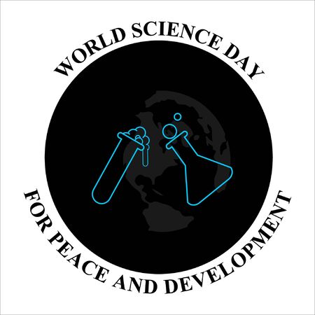 WORLD SCIENCE DAY FOR PEACE AND DEVELOPMENT, 10 NOVEMBERのイラスト素材
