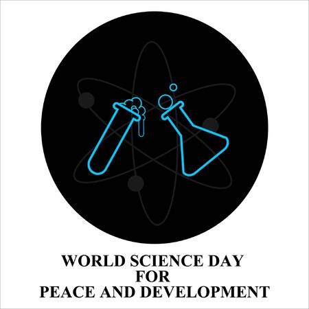 WORLD SCIENCE DAY FOR PEACE AND DEVELOPMENT, 10 NOVEMBERのイラスト素材