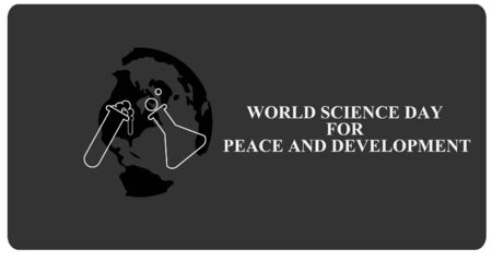 WORLD SCIENCE DAY FOR PEACE AND DEVELOPMENT, 10 NOVEMBERのイラスト素材