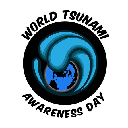 World Tsunami awareness day, 5 November bannerのイラスト素材