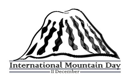 International mountain day, December 11, bromo mountains rock landscape nature outdoor vector with scribble styleのイラスト素材