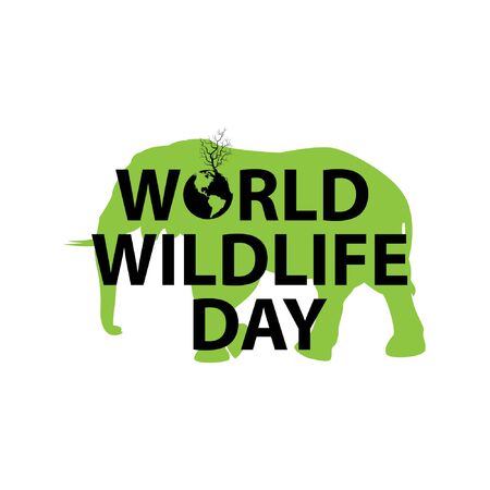 Banner poster World Wildlife Dayのイラスト素材