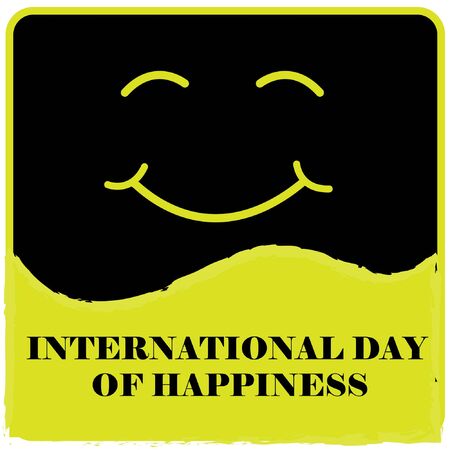 International Day of Happiness banner poster design 20 marchのイラスト素材