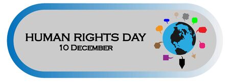 Human Rights Day banner , 10th December.design illustrationのイラスト素材