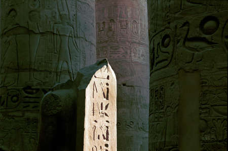 Hieroglyphs in the Karnak templeの写真素材