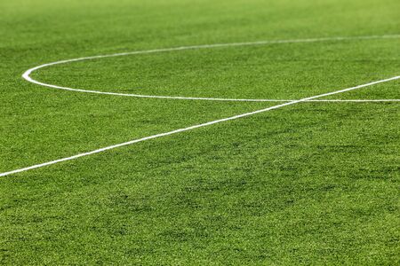 green football field angle shot