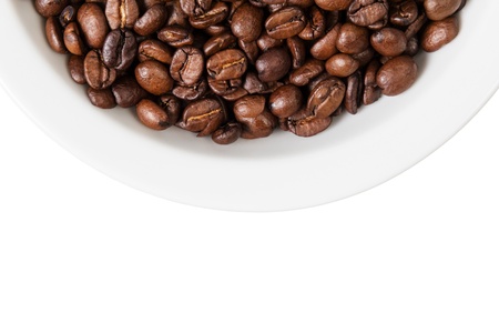 border from part of bowl with coffee, text spaceの写真素材