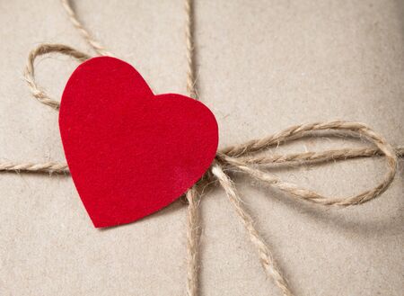 valentines day parcel, can be used as a backgroundの写真素材