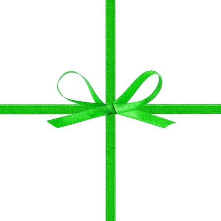 cross thin blue ribbon with bow, isolated on whiteの写真素材