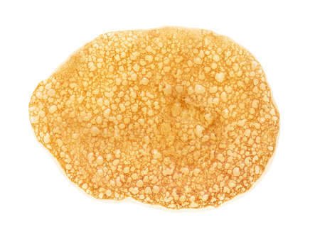 traditional russian pancake, isolated on white backgroundの写真素材