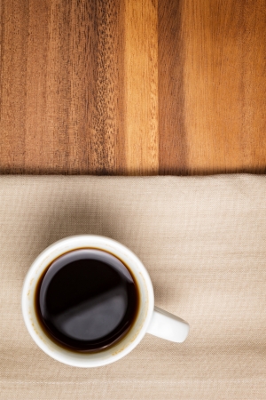 dark espresso in a cup on table, background for cafeの写真素材