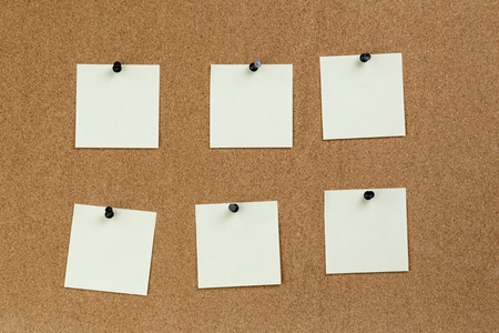 notes reminders on the cork board, templateの写真素材