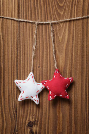 vintage stars hanging on rope