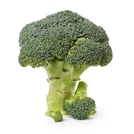 fresh broccoli cabbage, isolated on white の写真素材