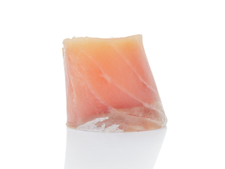 slice of cured salmon isolatedの写真素材