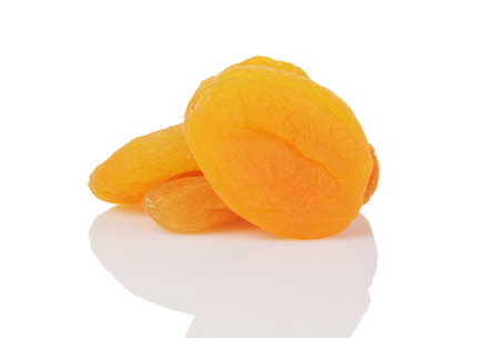 dried organic apricots isolatedの写真素材