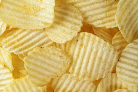 rippled organic potato chips with salt