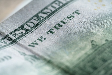 closeup of new hundred dollar bill macroの写真素材