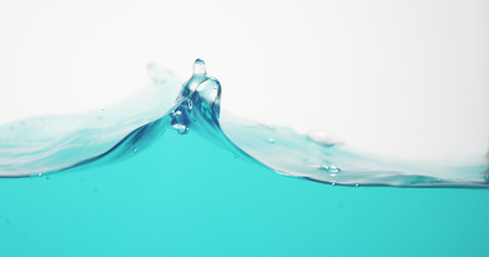 marine blue water waves and splashes side view, 4k photoの写真素材