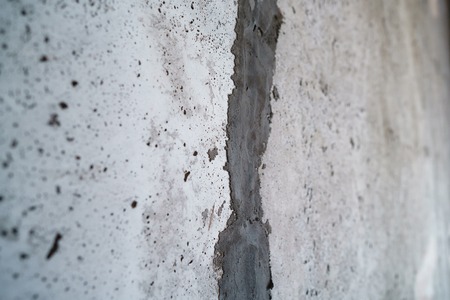angle shot of new concrete wall with shallow focus, high detailed photoの写真素材