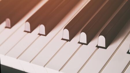 close up photo of piano keysの写真素材