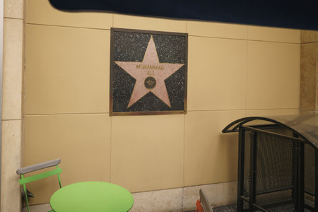HOLLYWOOD, USA - CIRCA NOVEMBER, 2017: Muhammad Ali star on wall in Hollywoodのeditorial素材