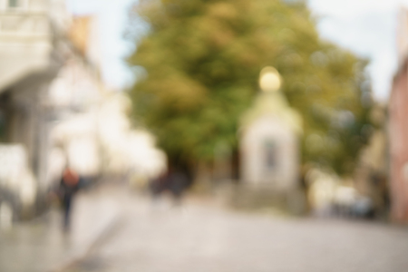 Bokeh photo of Tallinn old town at daytimeの写真素材