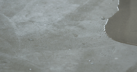 leveling floor with self leveling wet floor, wide photoの写真素材