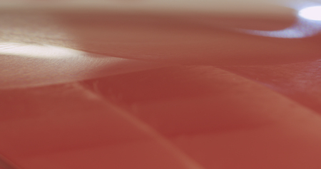closeup red car polishingの写真素材