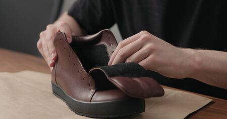 remove laces from sneakers before maintenance, wide photo