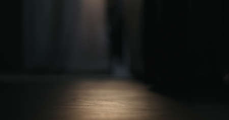 low angle shot of interior with sunset lightの写真素材