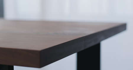 toned walnut table surface before applying finish