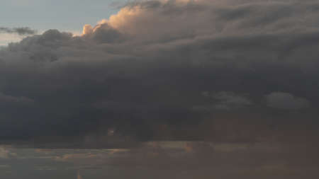 clouds on evening sky with sunset light