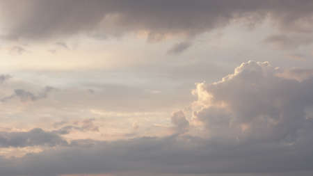 Sunset or sunrise cloudscape with clouds backlitの写真素材